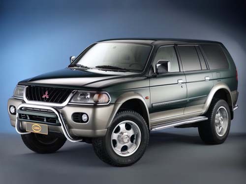 Mitsubishi Pajero Sport с 00 - Кенгурятник, нержавейка с пластиковой накладкой (PU-RIM)
