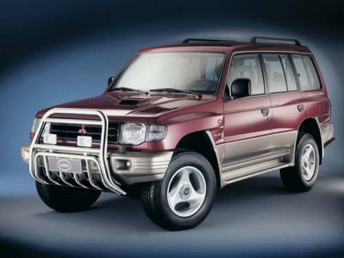 Mitsubishi Pajero V20 с 98 до 00 с расширителями колёсных арок - Кенгурятник, нержавейка