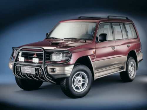 Mitsubishi Pajero V20 с 98 до 00 с расширителями колёсных арок - Кенгурятник расширенный, черная